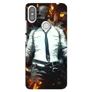 Силиконовый чехол с картинкой "Герой Pubg" на Xiaomi Redmi S2 (Man Пубг)