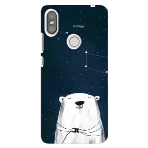 Силиконовый бампер с картинкой животных для Xiaomi Redmi S2 (Медведица)