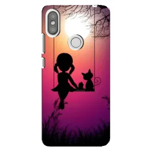 Девчачий Чехол для Xiaomi Redmi S2 (На качели)