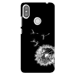 Силиконовый Чехол с одуванчиками на Xiaomi Redmi S2 (Одуванчик на чёрном)
