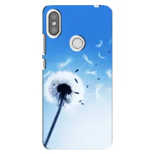 Силиконовый Чехол с одуванчиками на Xiaomi Redmi S2 (Одуванчик на голубом)