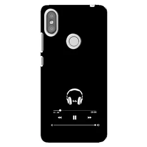 Чехол с картинками на черном фоне для Xiaomi Redmi S2 (Плеер)
