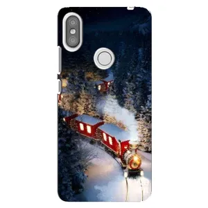 Силіконовий бампер на різдво для Xiaomi Redmi S2 (Потяг)