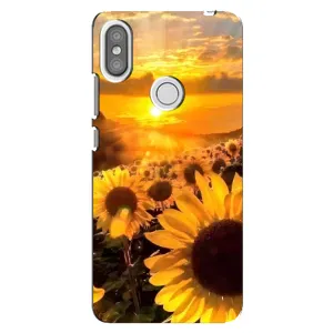 Чехол с Цветами для Xiaomi Redmi S2 (поле подсолнухов)