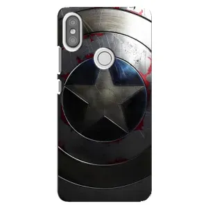Чехол с Щитом Капитана Америки на Xiaomi Redmi S2 (Ретро Щит Капитана)