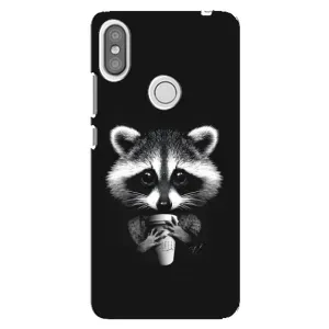 Силиконовый Чехол с Енотами на Xiaomi Redmi S2 (С кофем)