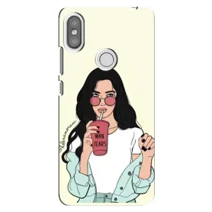 Силиконовый Чехол на Xiaomi Redmi S2 с картинкой Стильных Девушек (С напитком)