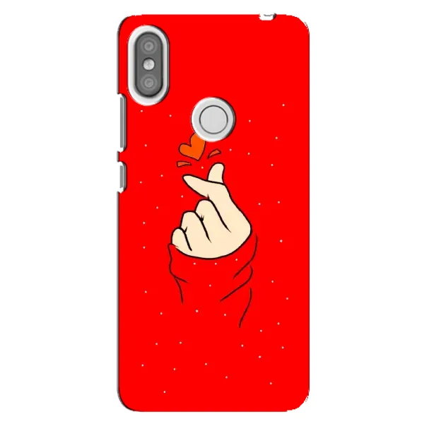 Чехол с рисунком «Сердце на красном» для Xiaomi Redmi S2
