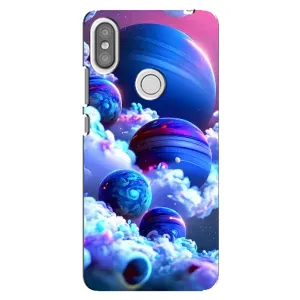 Чехлы КОСМОС для Xiaomi Redmi S2 (Синие планеты)