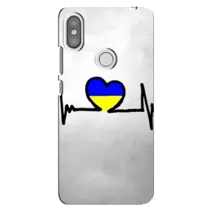 Силиконовый Чехол на Xiaomi Redmi S2 (Я-Украина) (Украинская кардиограмма)