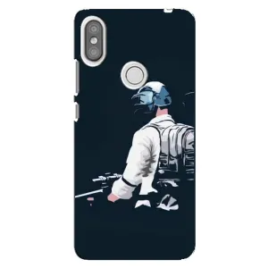 Силиконовый чехол с картинкой "Герой Pubg" на Xiaomi Redmi S2 (В экиперовке)