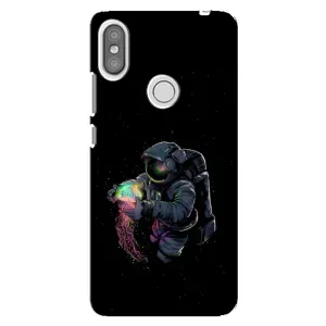 Силиконовый Чехол с принтом "Космонавты" на Xiaomi Redmi S2 (В руках земля)