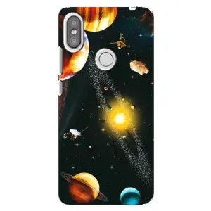 Чехол (ТПУ) с планетами на Xiaomi Redmi S2 (Вид с космоса)
