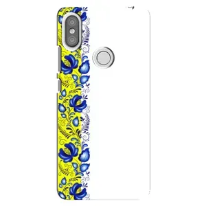 Силиконовый Чехол на Xiaomi Redmi S2 с картинкой Вышиванки (Желто-синяя вышиванка)
