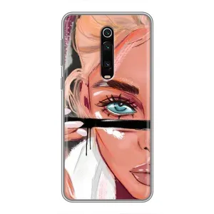 Силіконовый Чохол на Xiaomi Mi 9T з картинкой Модных девушек (Дівчина та вії)
