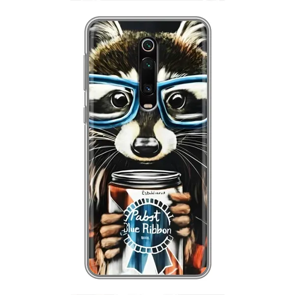 Чехол с рисунком «Енот в очках» для Xiaomi Mi 9T Чехол с рисунком «Енот в очках» для Xiaomi Mi 9T