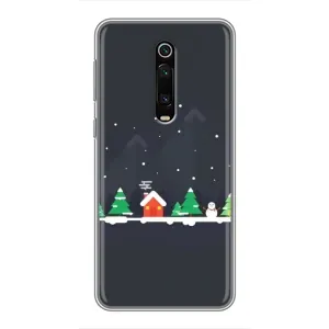 Силиконовый бампер на рождество для Xiaomi Mi 9T (Город зимний)