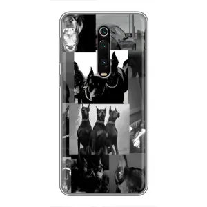 Чехол ДОБЕРМАН для Xiaomi Mi 9T (Коллаж Доберман)
