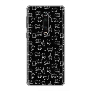 Чехол на тематику: Коты для Xiaomi Mi 9T (Котики на черном)