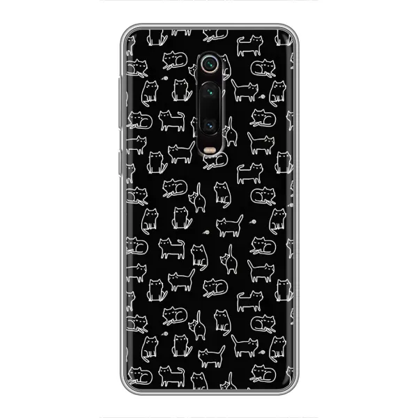 Чехол с рисунком «Котики на черном» для Xiaomi Mi 9T Чехол с рисунком «Котики на черном» для Xiaomi Mi 9T