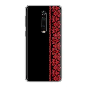 Силиконовый Чехол на Xiaomi Mi 9T (Красная Вышиванка)