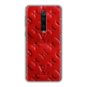 Текстурный Чехол Louis Vuitton для Сяоми Mи 9T (Красный ЛВ)