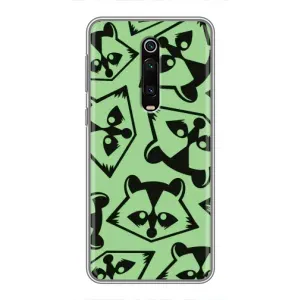 Силиконовый Чехол с Енотами на Xiaomi Mi 9T (Мордочки Енота)