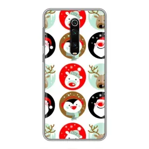 Силиконовый бампер на рождество для Xiaomi Mi 9T (Рождественский принт)
