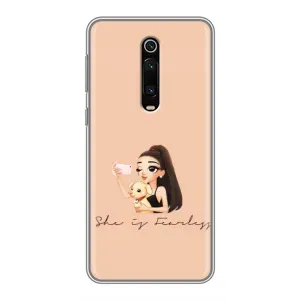 Силіконовый Чохол на Xiaomi Mi 9T з картинкой Модных девушек (З собакою)