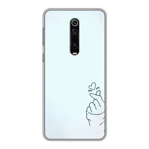 Чехлы (Знак сердечка) на Xiaomi Mi 9T (Сердце на голубом)