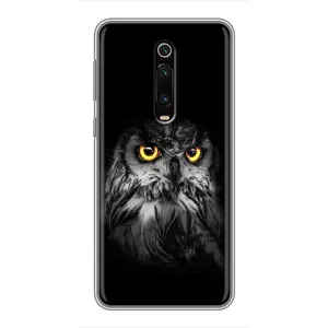 Чехлы с принтом СОВЫ для Xiaomi Mi 9T (Сова на чёрном)
