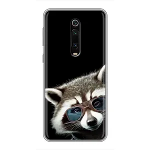 Силиконовый Чехол с Енотами на Xiaomi Mi 9T (Стильный Енот)