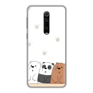 Чехлы с изображением разных животных для Xiaomi Mi 9T (Удивленные медвеженки)