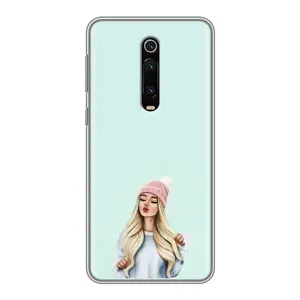 Силіконовый Чохол на Xiaomi Mi 9T з картинкой Модных девушек (В шапці)