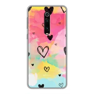 Чехлы с тематикой "Маленькие Сердечки" на Xiaomi Mi 9T (Яркие сердечки)