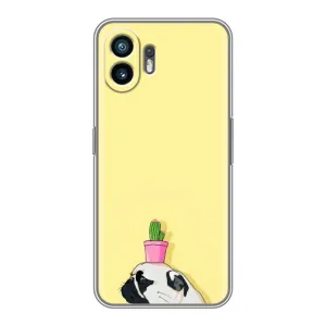 Бампер для Xiaomi Turbo 4 с картинкой "Песики" (Кактус на голове)