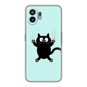 Силиконовый чехол с котиком для Xiaomi Turbo 4 (Падающий кот)