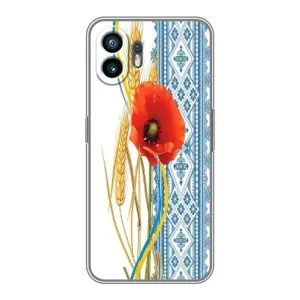 Силиконовый Чехол на Xiaomi Turbo 4 с картинкой Вышиванки (Вышиванка с цветком)