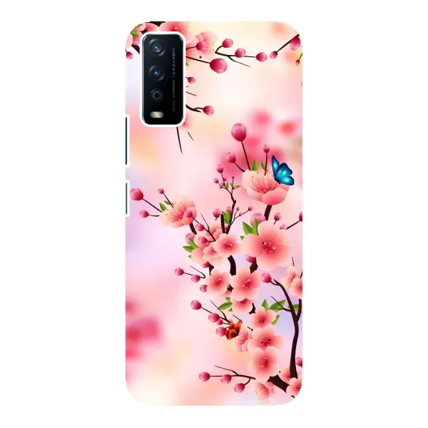 Чехол с рисунком «Бабочки на сакуре» для Vivo Y12s Чехол с рисунком «Бабочки на сакуре» для Vivo Y12s