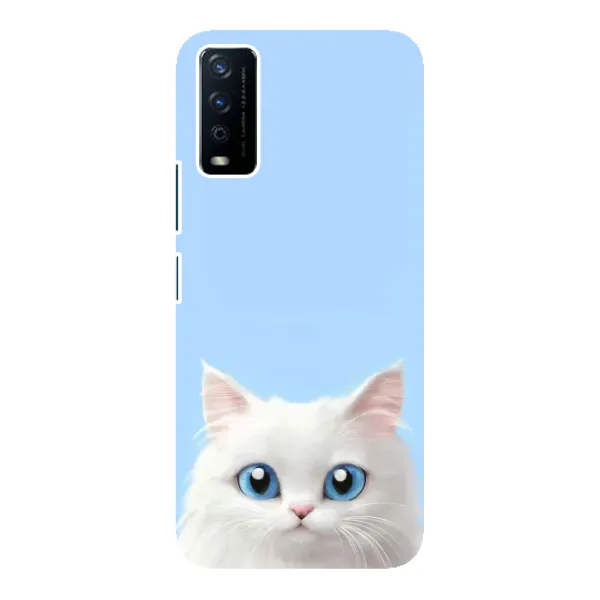 Чехол с рисунком «Белый кот» для Vivo Y12s Чехол с рисунком «Белый кот» для Vivo Y12s