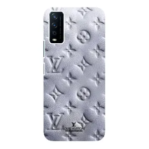 Текстурный Чехол Louis Vuitton для Виво У12с (Белый ЛВ)