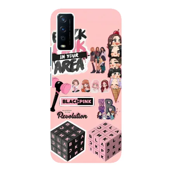 Чехол с рисунком «BLACK PINK коллаж» для Vivo Y12s Чехол с рисунком «BLACK PINK коллаж» для Vivo Y12s