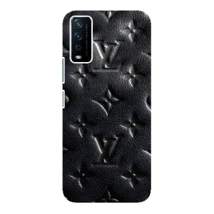 Текстурный Чехол Louis Vuitton для Виво У12с (Черный ЛВ)