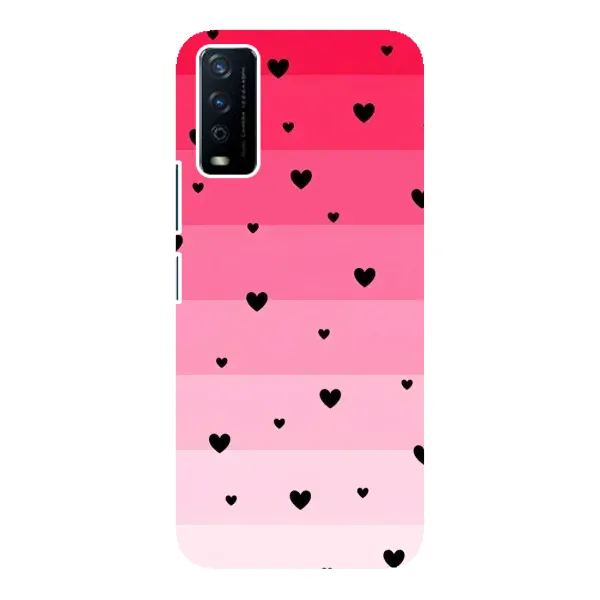 Чехол с рисунком «Чорные сердечки» для Vivo Y12s Чехол с рисунком «Чорные сердечки» для Vivo Y12s
