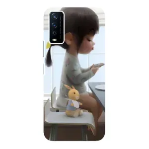 Дівчачий Чохол для ViVO Y12s (ДІвчина з іграшкою)