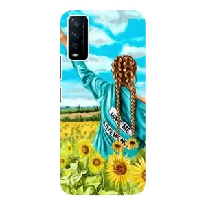 Чохол Стильні дівчата на ViVO Y12s (Дівчина на полі)