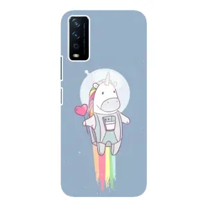 Чехол Unicorn на ViVO Y12s (Единорог космонавт)