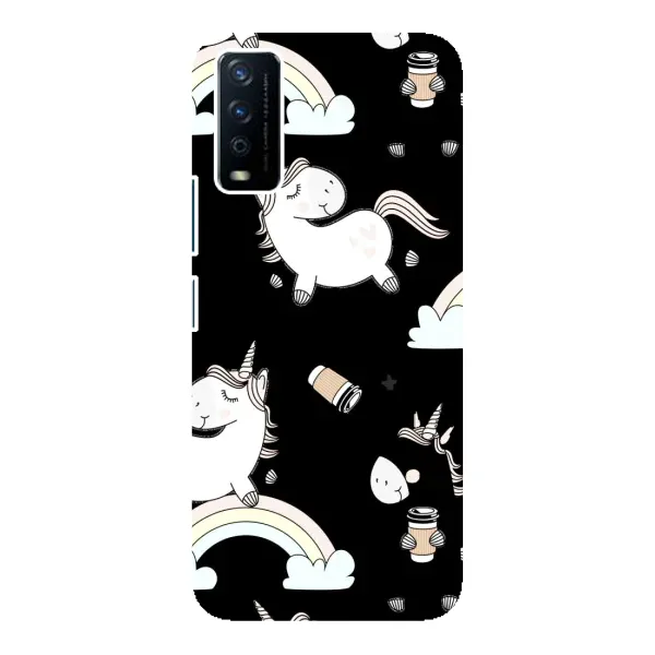 Чехол с рисунком «Единорог с кофе» для Vivo Y12s Чехол с рисунком «Единорог с кофе» для Vivo Y12s