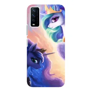 Чехол Unicorn на ViVO Y12s (Единорожки на тучках)