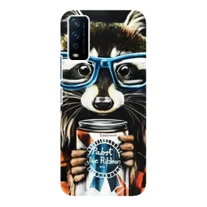 Силіконовий Чохол з Энотами на ViVO Y12s (Єнот в окулярах)